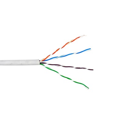 Bobina de cable de 305 metros, UTP Cat6 Riser, de color Blanco, uso en INTERIOR, UL, CMR, probado a 350 Mhz, para aplicaciones de CCTV / redes de datos/ IP megapixel / control RS485