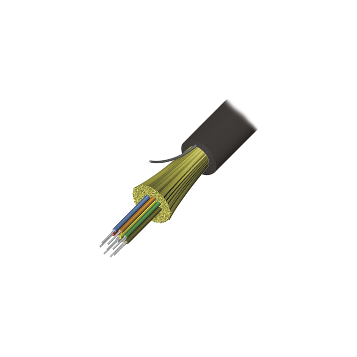 Cable de Fibra Óptica de 6 hilos, Interior/Exterior, Tight Buffer, No Conductiva (Dielectrica), Plenum, Monomodo OS2, 1 Metro