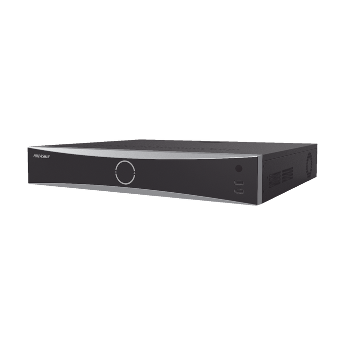 NVR 12 Megapixel (4K) / 16 canales IP / AcuSense(Evita Falsas Alarmas) / Reconocimiento Facial /  4 Bahías de Disco Duro /  HDMI en 4K / Entrada y Salida de Alarmas