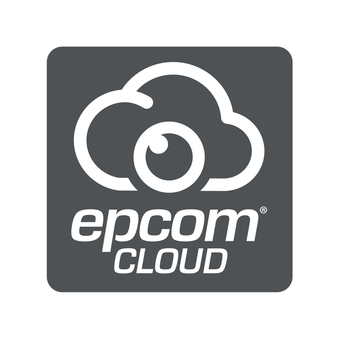Suscripción Anual Epcom Cloud / Grabación en la nube para 1 canal de video a 4MP con 30 días de retención / Grabación por detección de movimiento
