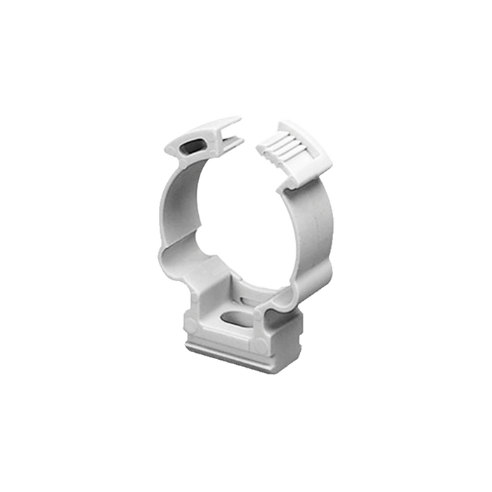 Soporte de collar (Abrazadera), PVC Auto-extinguible, cerrado para tubería de 50 mm